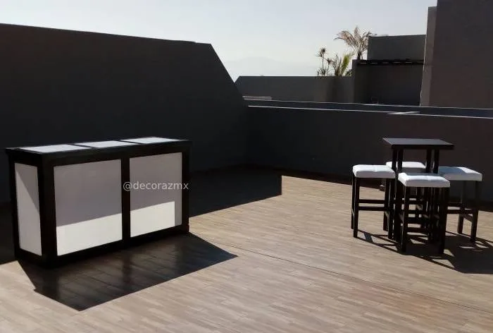 Barra Iluminada estilo Lounge para Eventos Sociales