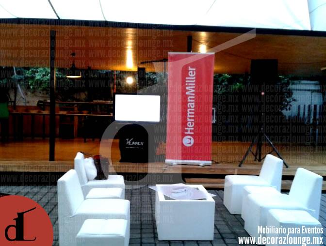 Pantalla de plasma montada para evento social