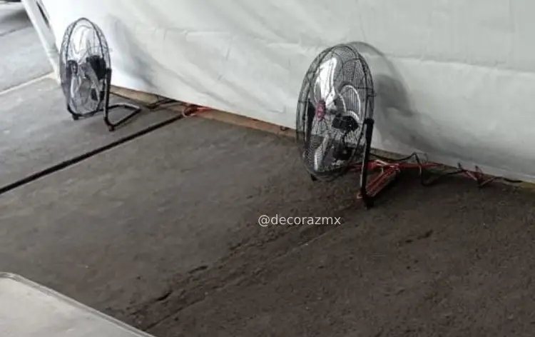 Ventilador industrial de piso para eventos sociales, bodas o fiestas en CDMX